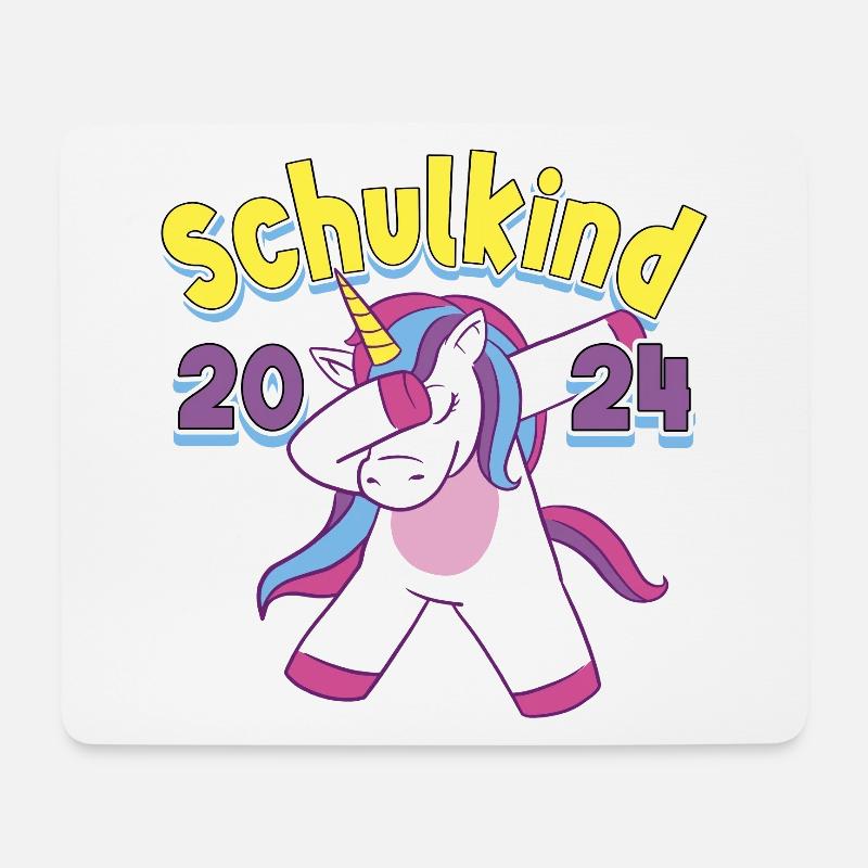 Schulkind 2024 Einhorn Einschulung Schule Schüler - Mousepad (Querformat) - Weiß