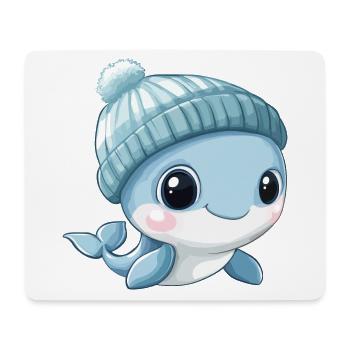 Whale Cute Cute Baby Kids Animal Blue Whale Cartoon - Mouse Pad (horizontal) - white - Front