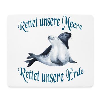 Sauvez nos mers T-shirt Sealions mignon - Tapis de souris (format paysage) - blanc - Devant