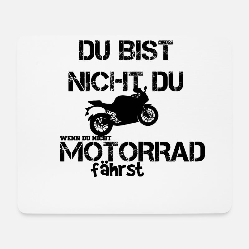 MOTORRAD DU BIST NICHT DU WENN DU ZWEIRAD - Mousepad (Querformat) - Weiß