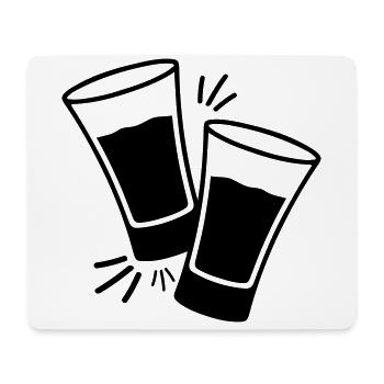 vodka tequilla shots symbol - Mousepad (Querformat) - Weiß - Vorne