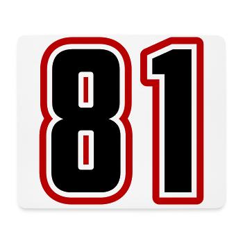 81 number symbol - Mouse Pad (horizontal) - white - Front