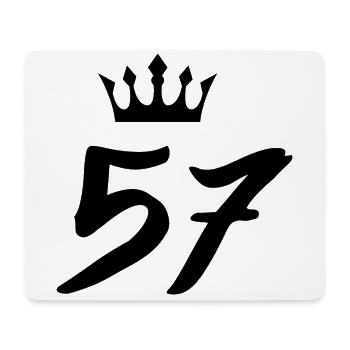 57 Couronne de numéro - Tapis de souris (format paysage) - blanc - Devant