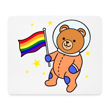 Gay Bear In Space Gay Pride Geschenk - Mousepad (Querformat) - Weiß - Vorne