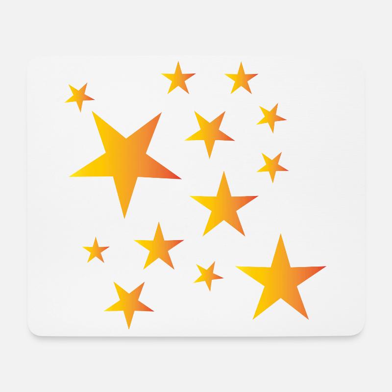 Sterne - Mousepad (Querformat) - Weiß
