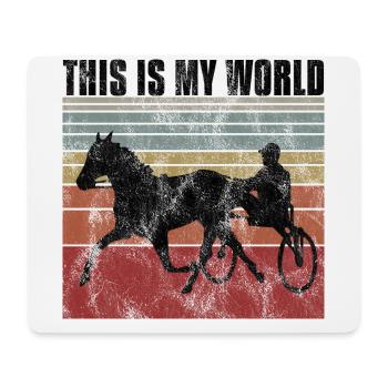 Ceci est mon World Trotting Races Retro - Tapis de souris (format paysage) - blanc - Devant