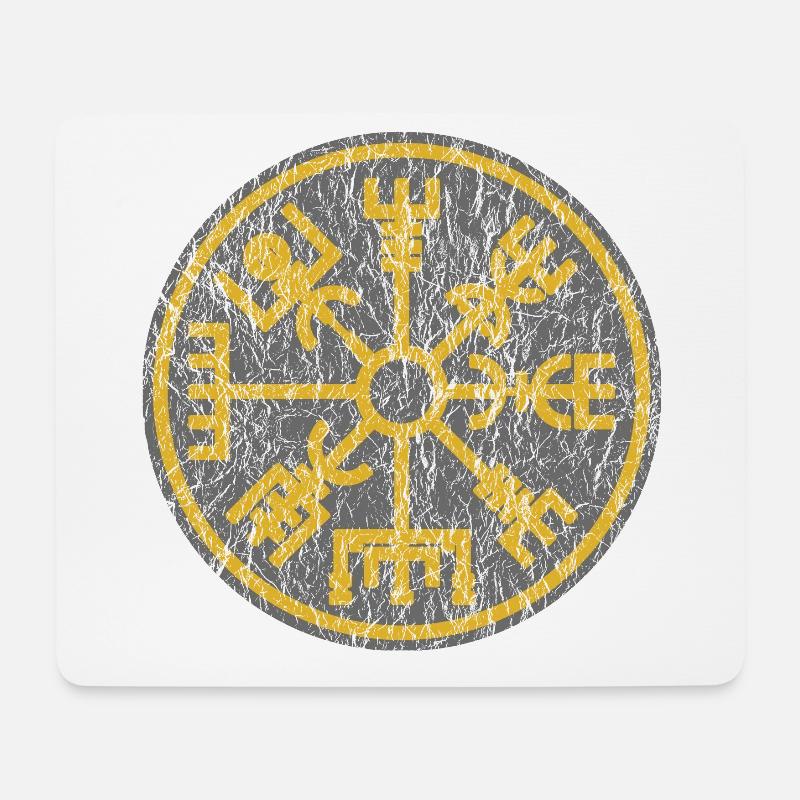 Vegvisir Wikinger Kompass - Mousepad (Querformat) - Weiß