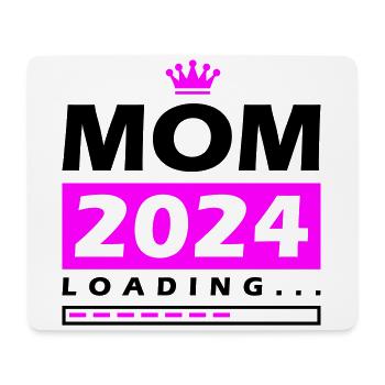 Mama 2024 Loading Mom - Mousepad (Querformat) - Weiß - Vorne