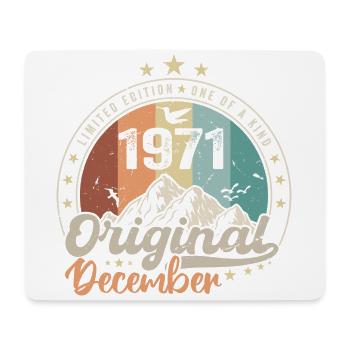 Dezember 1971 Jubiläumsgeschenk - Dezember 1971 - Mousepad (Querformat) - Weiß - Vorne