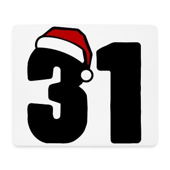 31 Number Christmas - Mouse Pad (horizontal) - white - Front
