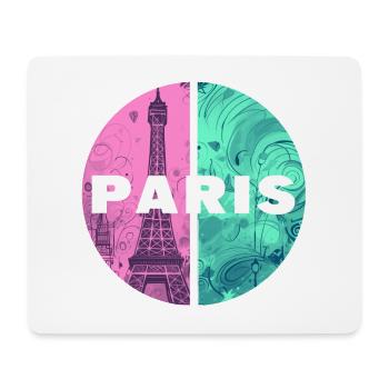 Paris Skyline Eiffelturm Frankreich Stadt Kreis - Mousepad (Querformat) - Weiß - Vorne