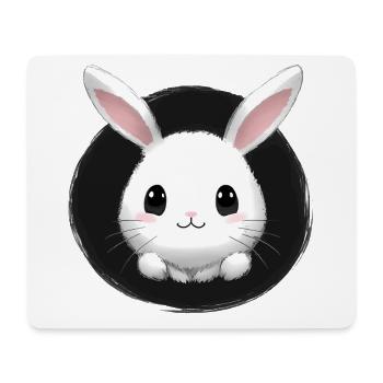 Kleiner Hase Häschen Kaninchen - Mousepad (Querformat) - Weiß - Vorne