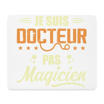 Ich bin Arzt, kein Zauberer Geschenk für Doktor - Mousepad (Querformat) - Weiß - Vorne