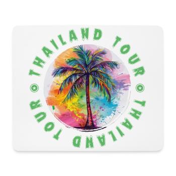 Thaïlande Tour vacances Plame coloré - Tapis de souris (format paysage) - blanc - Devant