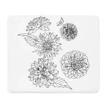 Autumn flower dahlias - Mouse Pad (horizontal) - white - Front