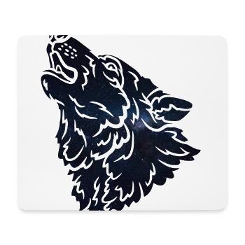 Wolf silhouette Galaxy - Mousepad (Querformat) - Weiß - Vorne
