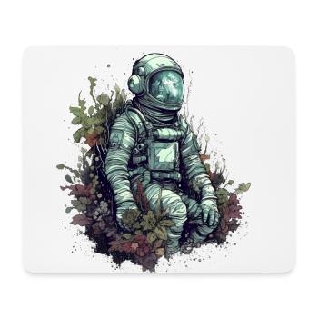 Astronaut overgrown with plants - Surreal - Mouse Pad (horizontal) - white - Front