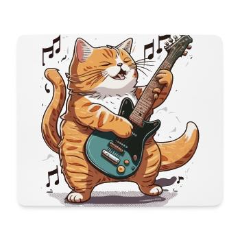 Rockin Feline - Tapis de souris (format paysage) - blanc - Devant