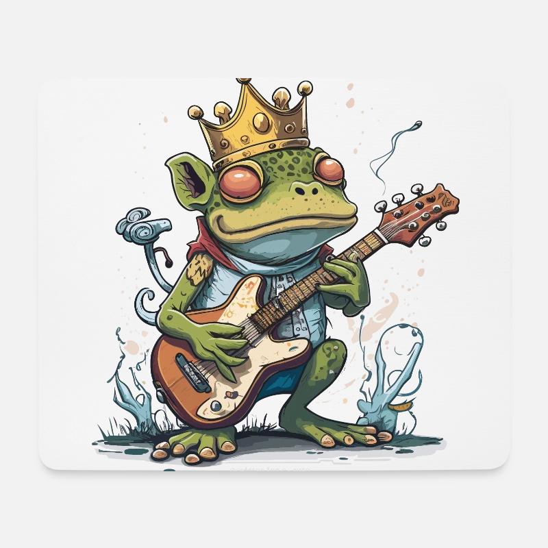 Frosch-Wippe - Mousepad (Querformat) - Weiß