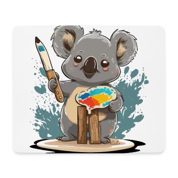 Künstlerischer Koala - Mousepad (Querformat) - Weiß - Vorne