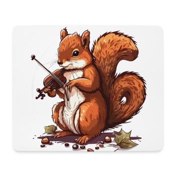 Eichhörnchen-Virtuose - Mousepad (Querformat) - Weiß - Vorne
