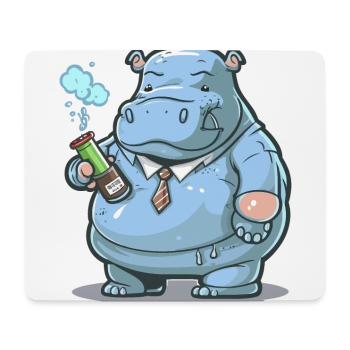 Vaping Hippo - Mouse Pad (horizontal) - white - Front