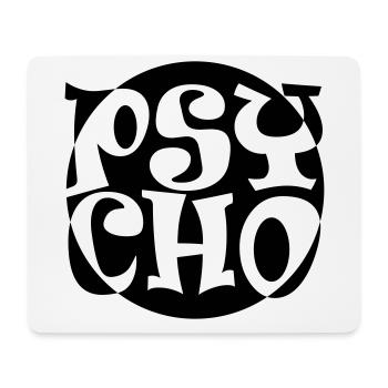 PSYCHO – verrückt Flower Power Funky - Mousepad (Querformat) - Weiß - Vorne