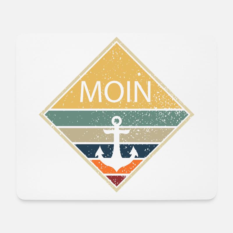 moin moin - Mousepad (Querformat) - Weiß