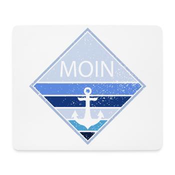 moin blau - Mousepad (Querformat) - Weiß - Vorne