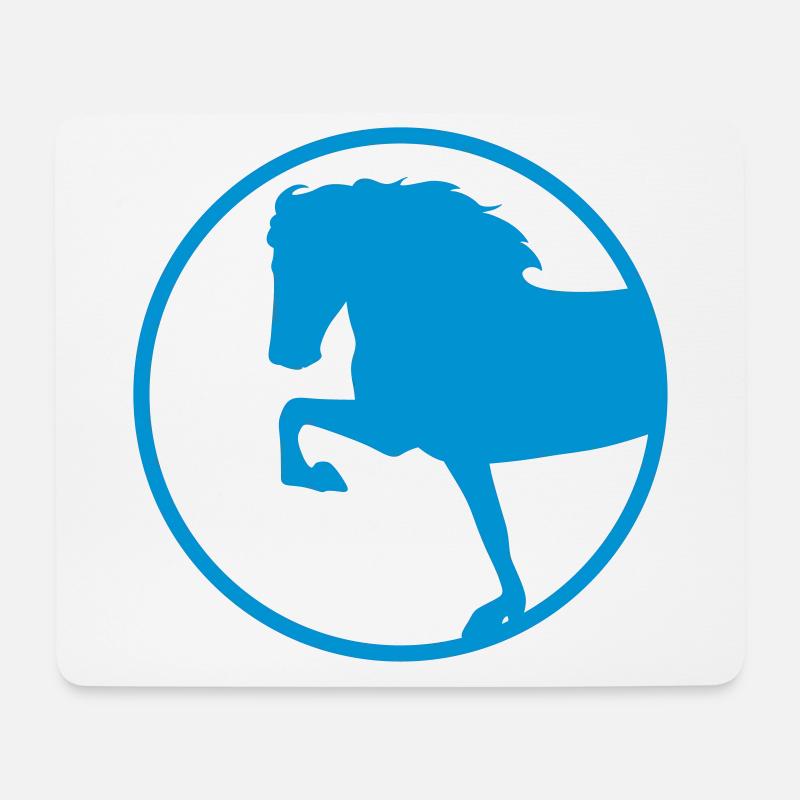 Islandpferd - Tölt - Kreis - Mousepad (Querformat) - Weiß