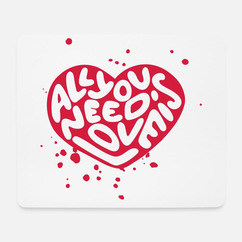 All you need is Love - Mousepad (Querformat) - Weiß