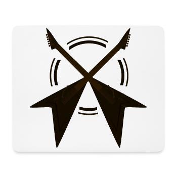 Guitare électrique - Guitar - Heavy Metal - Rock - Tapis de souris (format paysage) - blanc - Devant