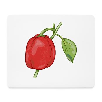 Poivrons rouges vecteur capsicum - Tapis de souris (format paysage) - blanc - Devant