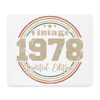 1978 Retro Vintage Birthday Born In - 1978 - Mouse Pad (horizontal) - white - Front