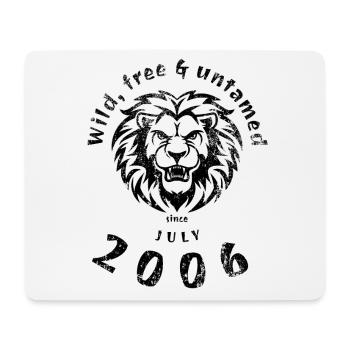 18. Geburtstag Wild, free & untamed since 07/2006 - Mouse Pad (horizontal) - white - Front