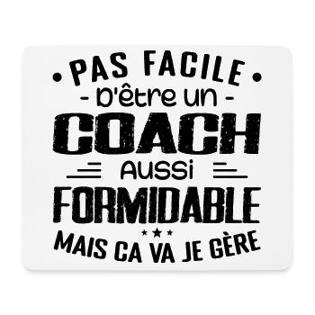 COACH Sports Coach Gift Coach Formidable - Mouse Pad (horizontal) - white - Front