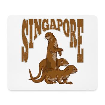 Seeotter Singapur - Mousepad (Querformat) - Weiß - Vorne