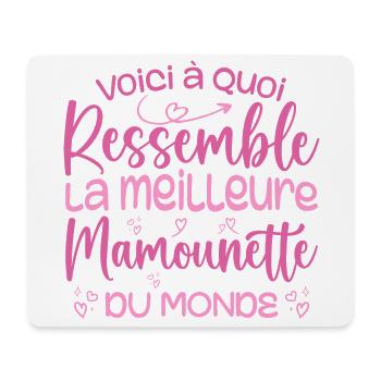 Cadeau Meilleure Mamounette - Cadeau Mamounette - Tapis de souris (format paysage) - blanc - Devant