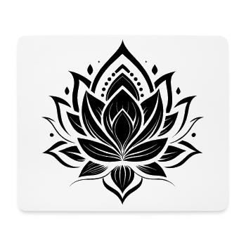 Yoga - Entspannen - Meditation - Lotusblüte - Mousepad (Querformat) - Weiß - Vorne