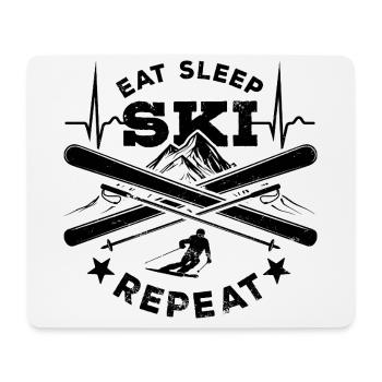 Eat Sleep Ski Repeat - Ski - Ski - Mouse Pad (horizontal) - white - Front