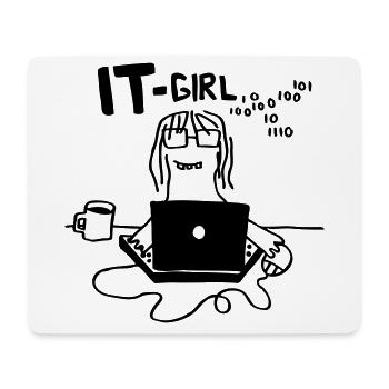 IT Girl - Mousepad (Querformat) - Weiß - Vorne