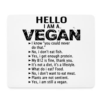 Vegan vegan - Mouse Pad (horizontal) - white - Front