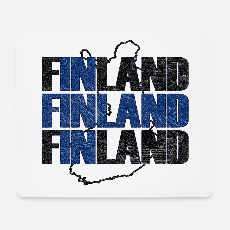 Finnland - Mousepad (Querformat) - Weiß