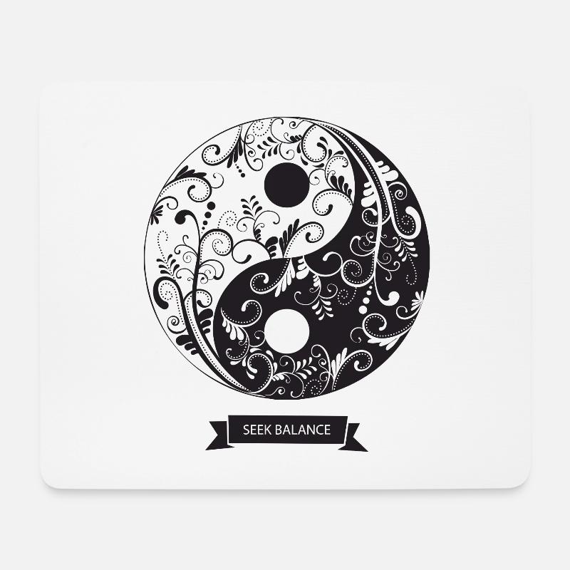 yin yang - Mousepad (Querformat) - Weiß