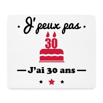I can not be 30 years old: birthday gift 30 - Mouse Pad (horizontal) - white - Front