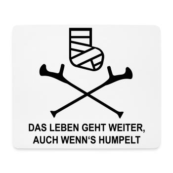 Gipsbein - Mousepad (Querformat) - Weiß - Vorne