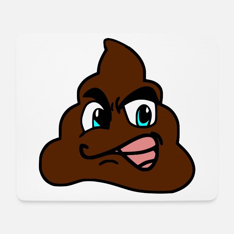 Kackhaufen-Emoji - Mousepad (Querformat) - Weiß