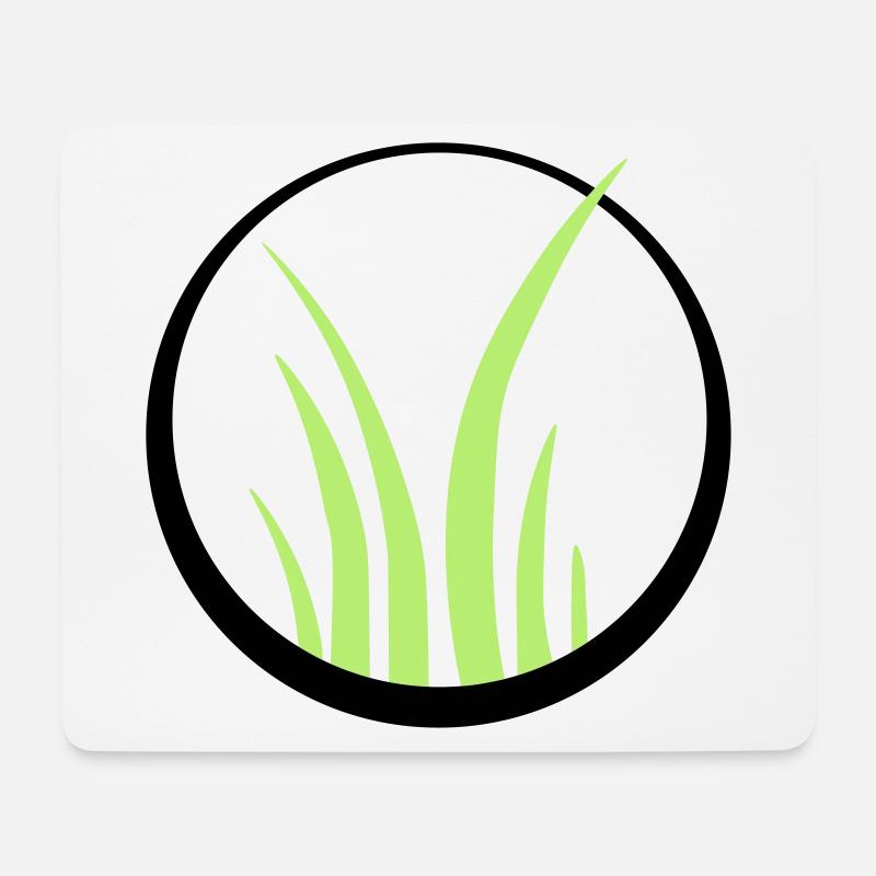 gras gras gras rasen logo - Mousepad (Querformat) - Weiß