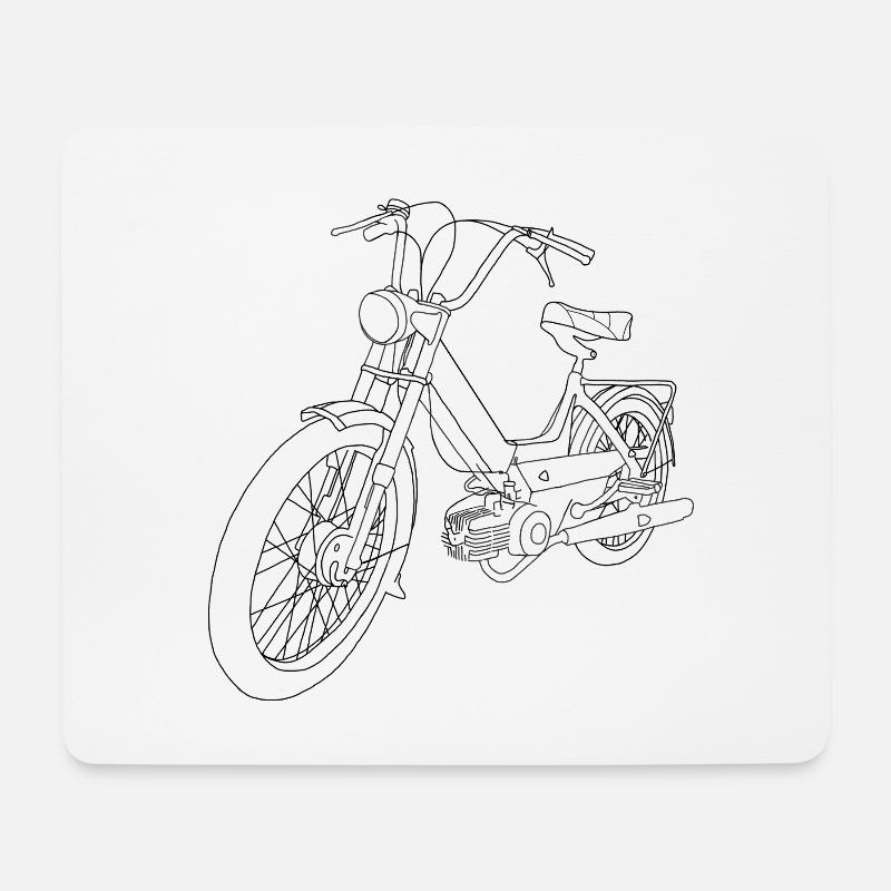 mobylette - Tapis de souris (format paysage) - blanc