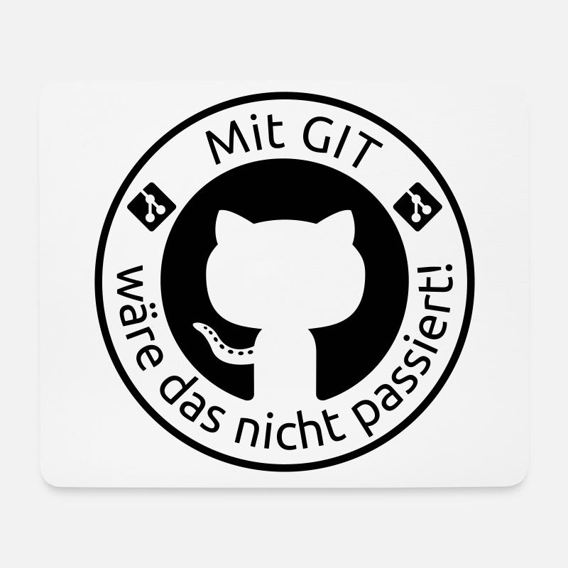 GIT Octocat - Mousepad (Querformat) - Weiß